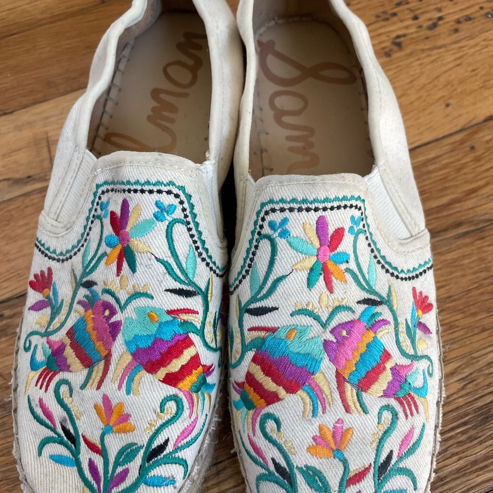 Sam Edelman Women's Embroidered Slip-On Shoes - Multicolor